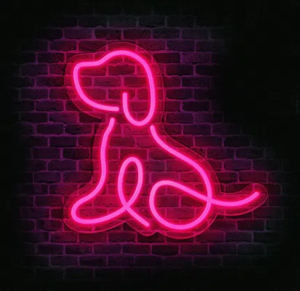 Neonowy Pies LED na Zamówienie – Unikalna Dekoracja Świetlna