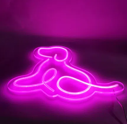 neonowy pies meon led