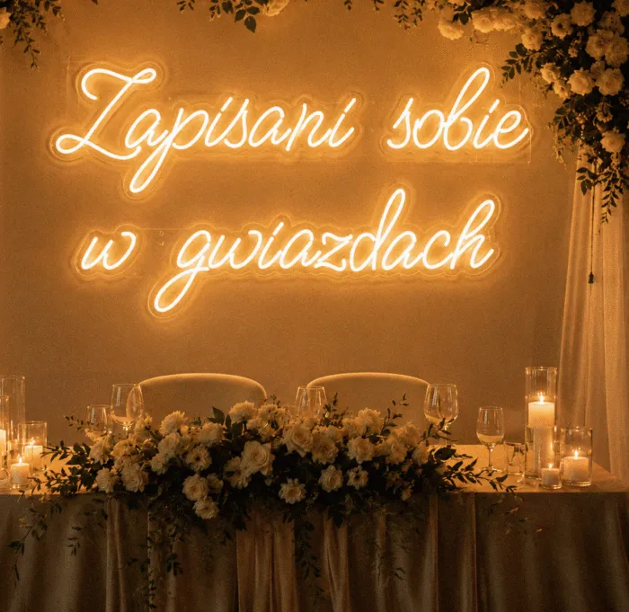 neon zapisani sobie w gwiazdach na wesele