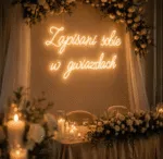 romantyczny neon na ścianę z napisem zapisani sobie w gwiazdach