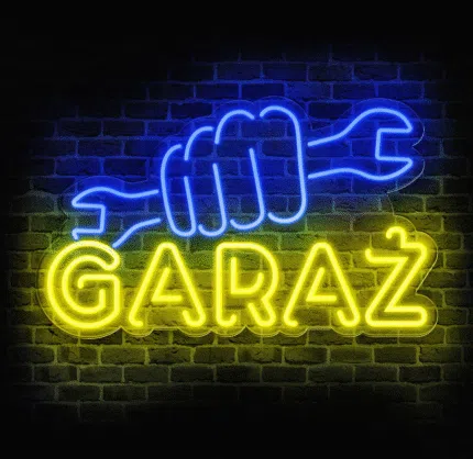 Neon LED Dłoń z Kluczem