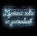 Romantyczny neon LED z napisem „Zapisani w gwiazdach”