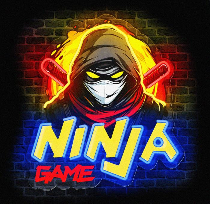 Neon LED Ninja Game – dekoracja dla fanów gier z motywem ninja