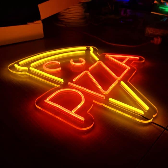 neon LED pizza jako neon reklamowy do pizzerii