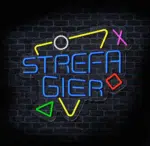 Dekoracyjny neon gamingowy z napisem "Strefa Gier"