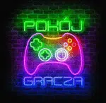 Neon LED w kształcie kontrolera do pokoju gracza