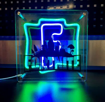 Podświetlany Neonbox Fortnite na biurko