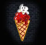 Dekoracja neonowa w kształcie lodów