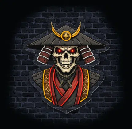 Świecący neon samuraj LED – idealna ozdoba do gaming roomu