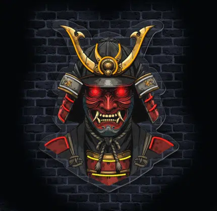 Świecąca dekoracja LED samuraj – idealna ozdoba do wnętrza