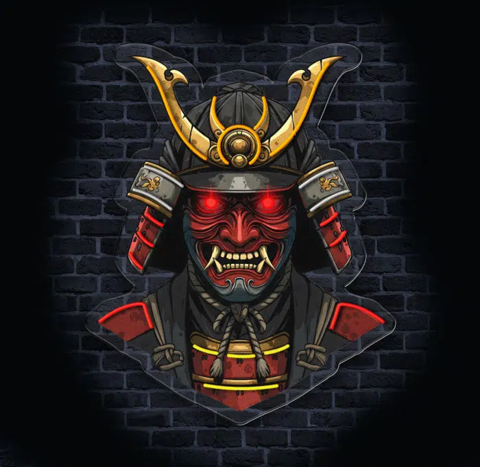 Świecąca dekoracja LED samuraj – idealna ozdoba do wnętrza