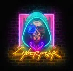Neon LED Cyberpunk z futurystycznym motywem