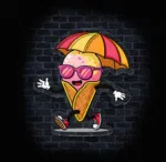 Podświetlany neon rożek lodowy LED w stylu retro