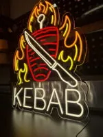 reklamowy neon kebab LED do food trucka i baru z jedzeniem