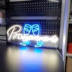 Neon LED „Prosecco” 🍾 – różowo-niebieski neon dekoracyjny na ścianę - obrazek 2