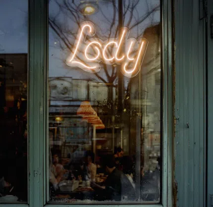 Dekoracja ścienna LED Lody do lodziarni