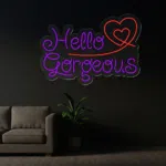 Świecący napis Hello Gorgeous