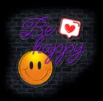 Motywacyjny neon LED Be happy