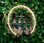 Złoty neon LED IHS do kościoła lub domu
