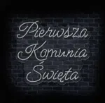 Świetlista dekoracja komunijna do kościoła