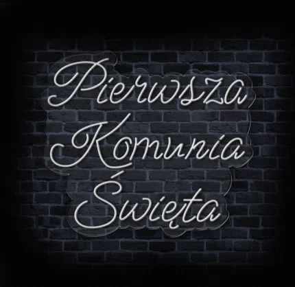 Świetlista dekoracja komunijna do kościoła