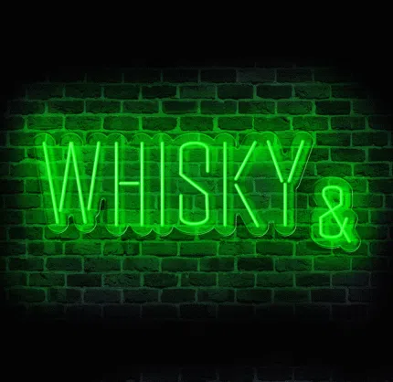 Neon reklamowy Whisky LED