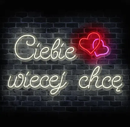 Romantyczny napis LED na prezent