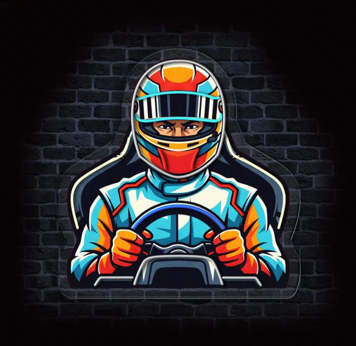 Dekoracja świetlna dla fana motorsportu