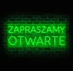 Neon Zapraszamy Otwarte – świetlny komunikat przyciągający klientów