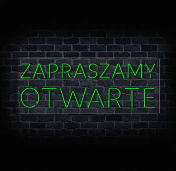 Neon Zapraszamy Otwarte – świetlny komunikat przyciągający klientów - obrazek 2