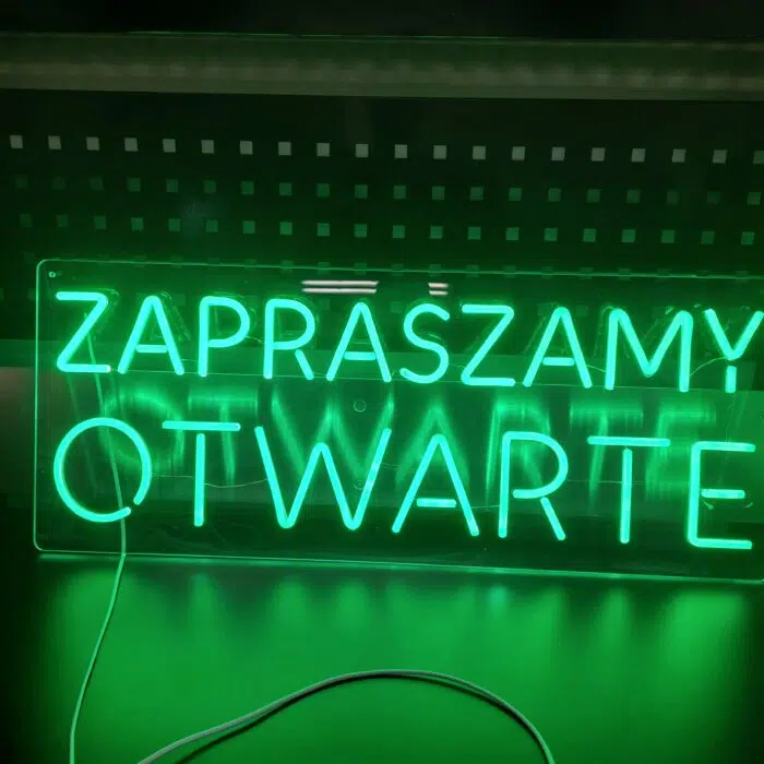 Neon Zapraszamy Otwarte – świetlny komunikat przyciągający klientów - obrazek 4