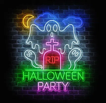 Neon do witryny pubu Halloween Party LED