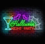neon Halloween Party LED na ścianę