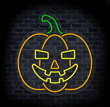 dekoracyjny neon LED dynia na imprezę Halloween