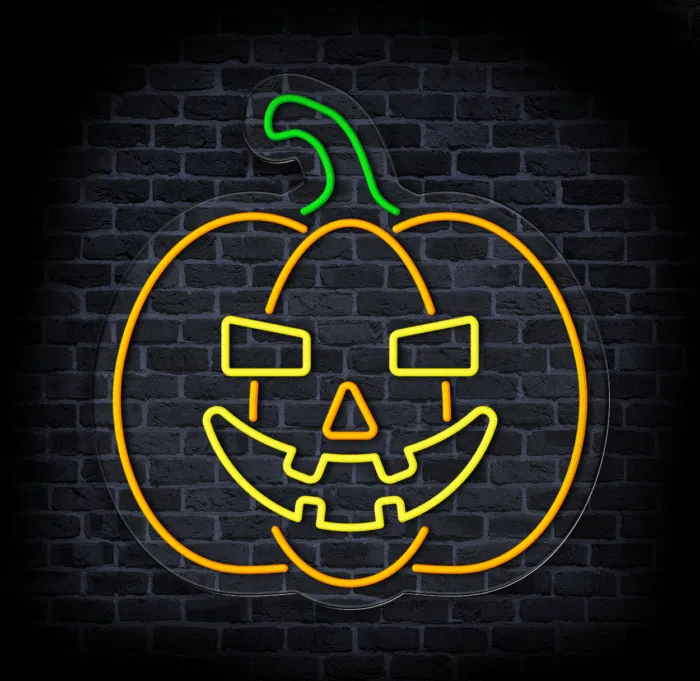 dekoracyjny neon LED dynia na imprezę Halloween