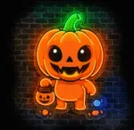 neon dynia postać na ścianę LED