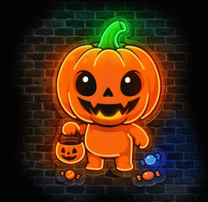 neon dynia postać na ścianę LED