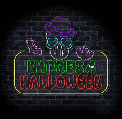 neon LED na Halloween do restauracji