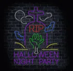 neon Halloween na ścianę LED do pubu i imprez