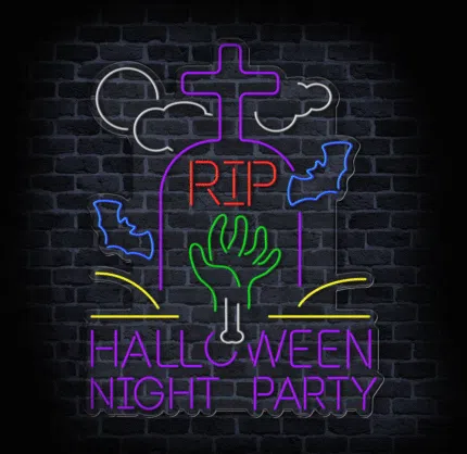 neon Halloween na ścianę LED do pubu i imprez