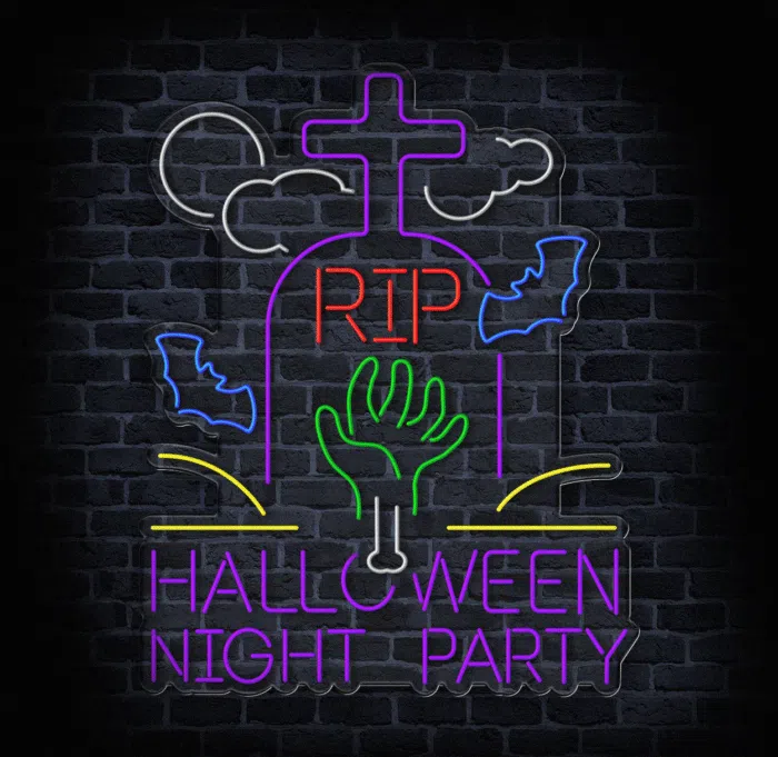 neon Halloween na ścianę LED do pubu i imprez