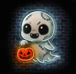 neon duszek na ścianę LED z dynią