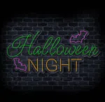 neon na ścianę Halloween Night do restauracji i barów