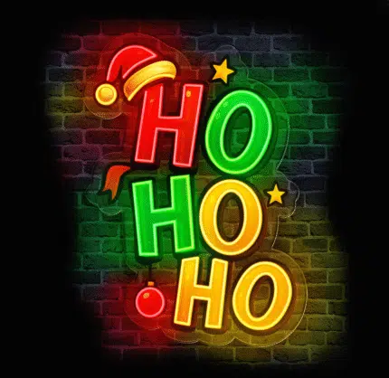 Duży neon na ścianę „Ho Ho Ho” – świąteczna dekoracja LED