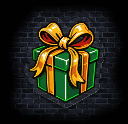 neon LED prezent bożonarodzeniowy dekoracyjny