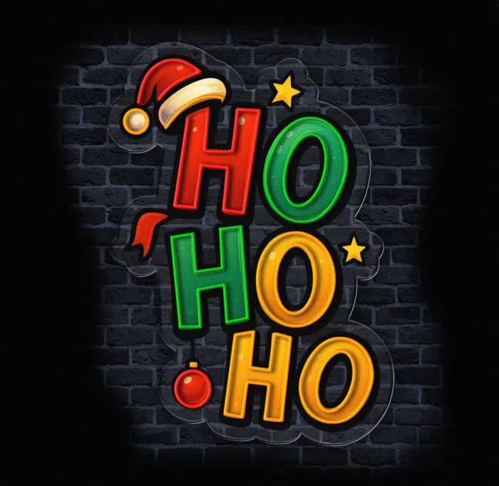 Neon LED „Ho Ho Ho” – dekoracja do domu i lokalu