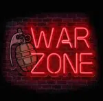 neon na ścianę WAR ZONE w pokoju gracza