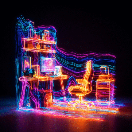 neon pokój młodzieżowy