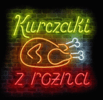 neon reklamowy Kurczaki z rożna LED na ścianę