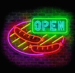 neon LED OPEN do gastronomii